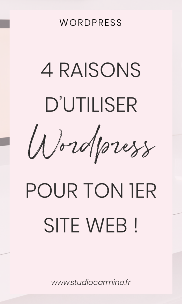 Pourquoi choisir WordPress pour ton premier site web ? L'épingle Pinterest