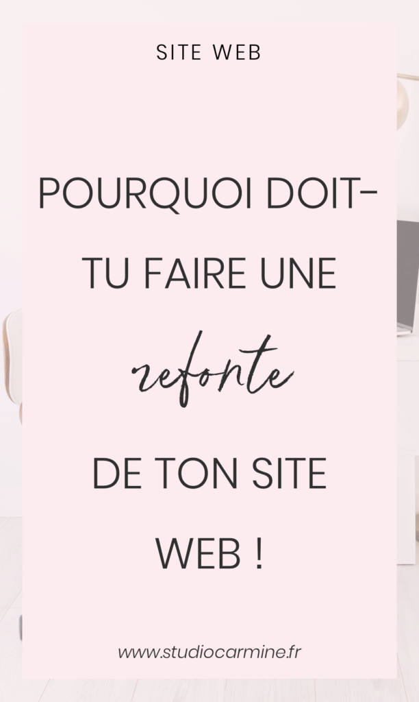 3 idées d'objectifs pour la future refonte de ton site web et de ton blog : l'épingle Pinterest