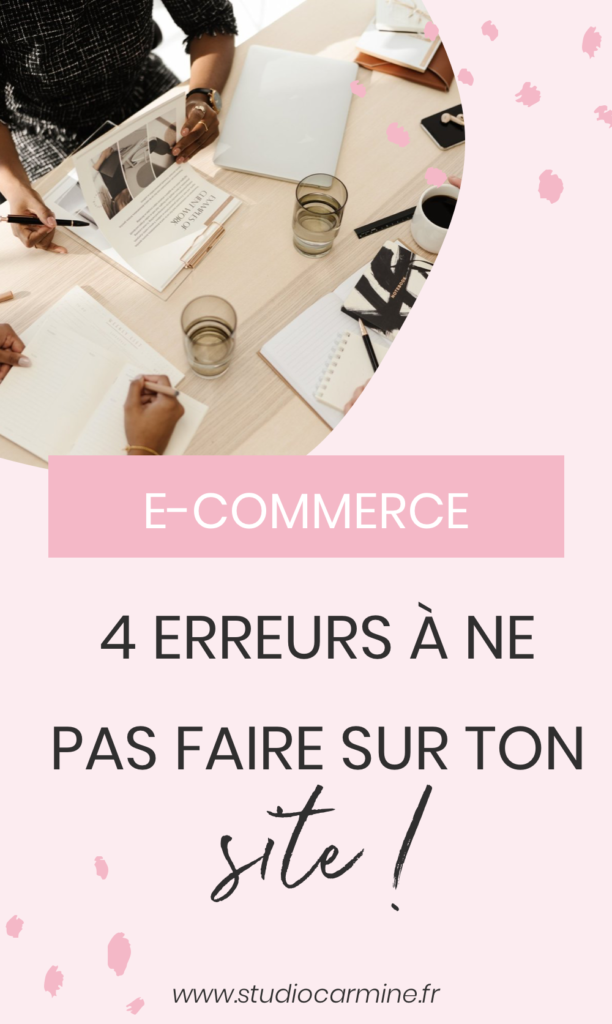 Créer un site de vente en ligne : 4 erreurs à ne pas faire : l'épingle Pinterest