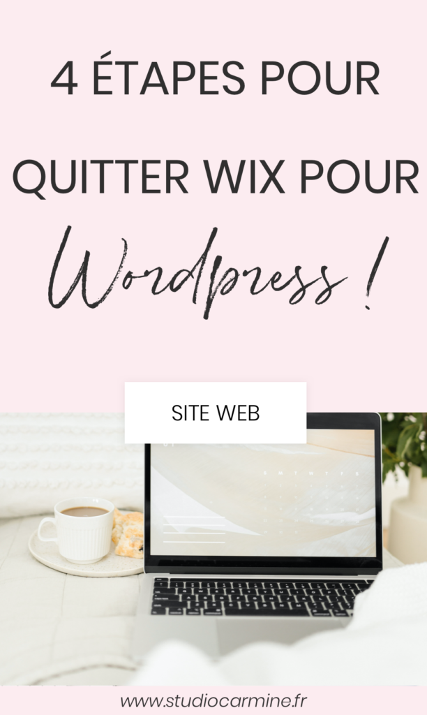 Épingle Pinterest : Quitter Wix pour WordPress